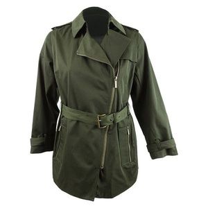 NWT🥰 Michael Kors Women's Zip-Front Trench Coat